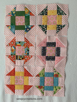 small churn dashes for the Quilted Witch churn dash blocks Quilted Witch Lori Holt