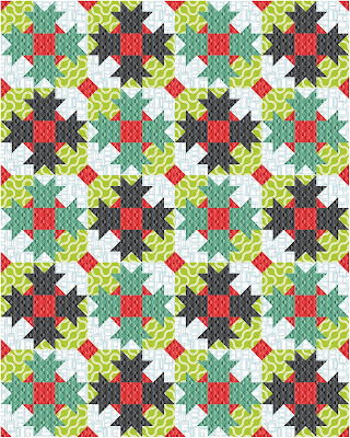 Dazz;e quilt in Good Vibes fabric Dazzle quilt