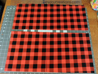 cut 10 inch strip from half yard of fabric