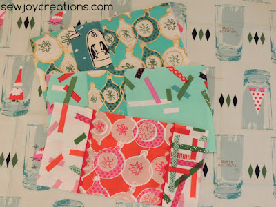 Mug rugs for teachers made with Tinsel by Cotton and Steel cotton and steel mug rugs