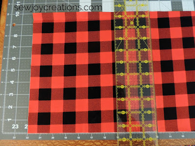 cut strip into 10 inch squares
