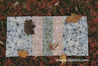 reverse side of batik table runner Rock City fabrics quilted table runner