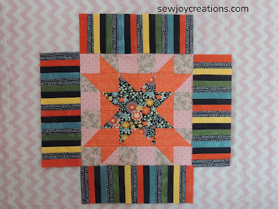 stripes from week two's block for the sampler Week 2 Tantalizing Table Topper Sampler