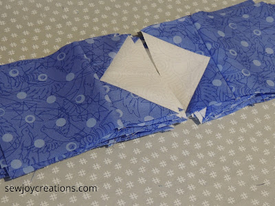 geese and square units second color Dazzle quilt Sew Joy Creations