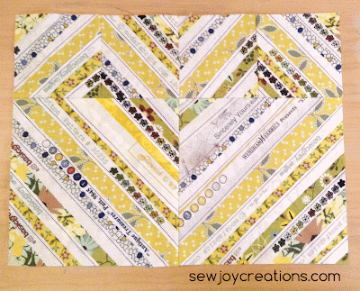 I made this yellow selvage heart on a string using my tutorial yellow selvage heart on string